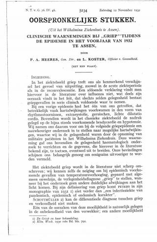 Eerste pagina van het artikel zoals het is gepubliceerd in het tijdschrift