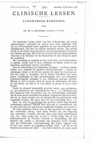 Eerste pagina van het artikel zoals het is gepubliceerd in het tijdschrift