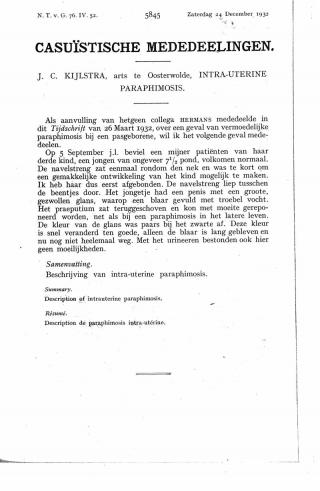 Eerste pagina van het artikel zoals het is gepubliceerd in het tijdschrift