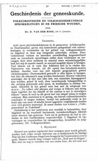 Eerste pagina van het artikel zoals het is gepubliceerd in het tijdschrift