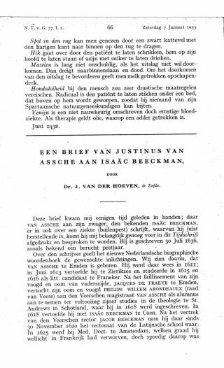 Eerste pagina van het artikel zoals het is gepubliceerd in het tijdschrift