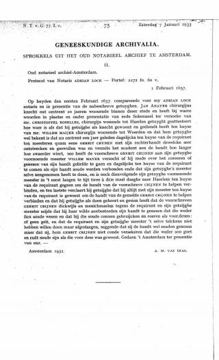 Eerste pagina van het artikel zoals het is gepubliceerd in het tijdschrift