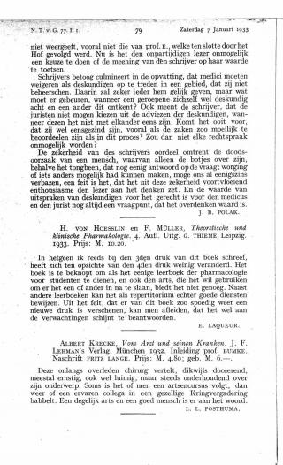 Eerste pagina van het artikel zoals het is gepubliceerd in het tijdschrift