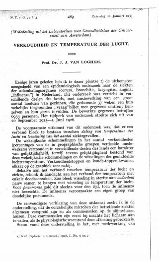 Eerste pagina van het artikel zoals het is gepubliceerd in het tijdschrift