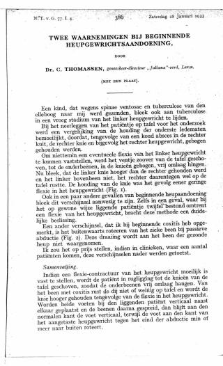 Eerste pagina van het artikel zoals het is gepubliceerd in het tijdschrift