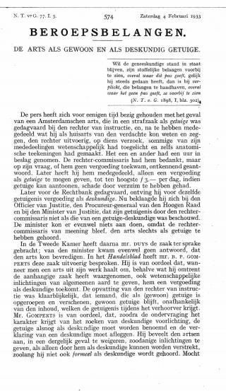 Eerste pagina van het artikel zoals het is gepubliceerd in het tijdschrift