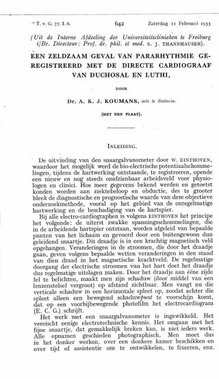 Eerste pagina van het artikel zoals het is gepubliceerd in het tijdschrift