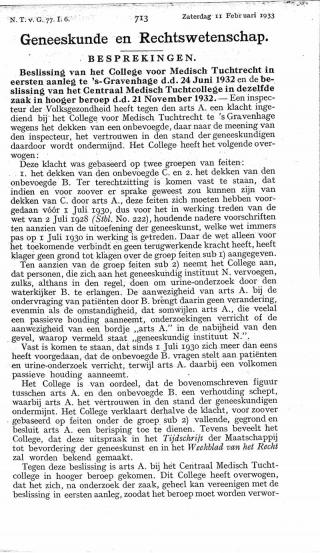 Eerste pagina van het artikel zoals het is gepubliceerd in het tijdschrift