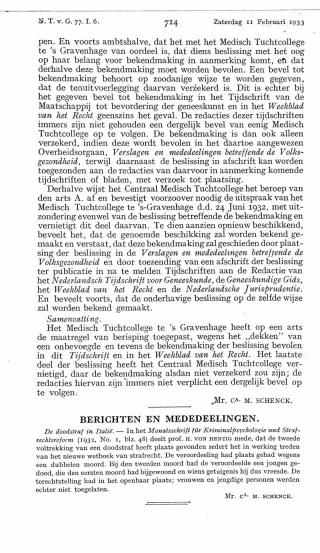 Eerste pagina van het artikel zoals het is gepubliceerd in het tijdschrift