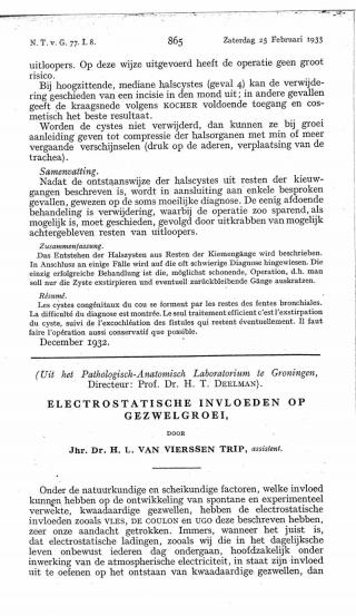 Eerste pagina van het artikel zoals het is gepubliceerd in het tijdschrift