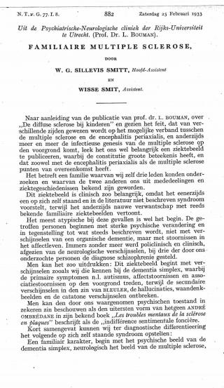 Eerste pagina van het artikel zoals het is gepubliceerd in het tijdschrift