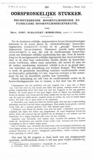 Eerste pagina van het artikel zoals het is gepubliceerd in het tijdschrift