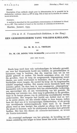 Eerste pagina van het artikel zoals het is gepubliceerd in het tijdschrift