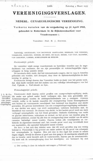 Eerste pagina van het artikel zoals het is gepubliceerd in het tijdschrift