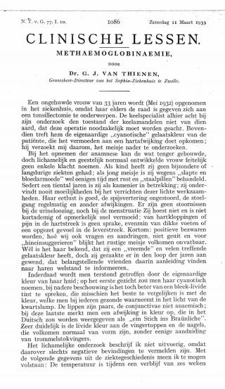 Eerste pagina van het artikel zoals het is gepubliceerd in het tijdschrift