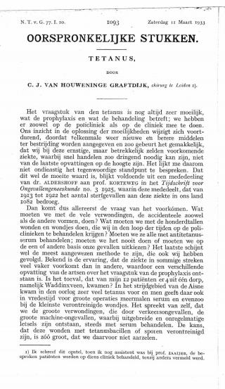 Eerste pagina van het artikel zoals het is gepubliceerd in het tijdschrift