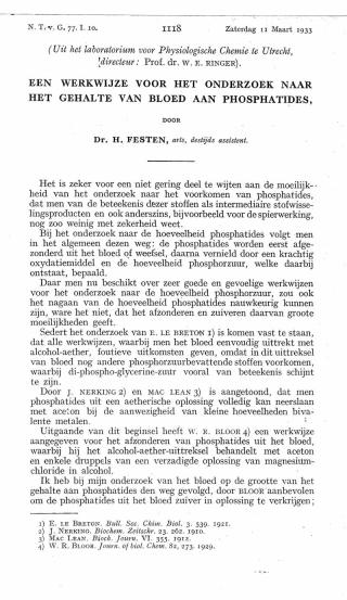 Eerste pagina van het artikel zoals het is gepubliceerd in het tijdschrift