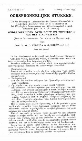 Eerste pagina van het artikel zoals het is gepubliceerd in het tijdschrift