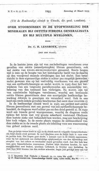 Eerste pagina van het artikel zoals het is gepubliceerd in het tijdschrift