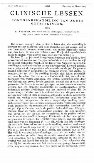 Eerste pagina van het artikel zoals het is gepubliceerd in het tijdschrift