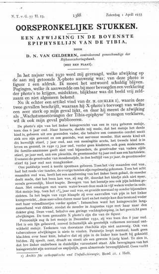 Eerste pagina van het artikel zoals het is gepubliceerd in het tijdschrift