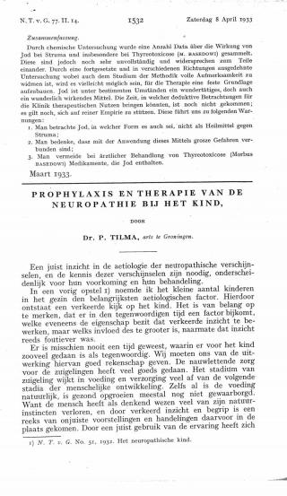 Eerste pagina van het artikel zoals het is gepubliceerd in het tijdschrift