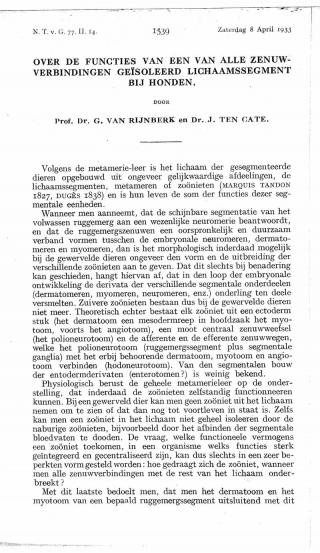 Eerste pagina van het artikel zoals het is gepubliceerd in het tijdschrift