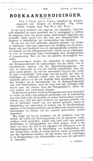 Eerste pagina van het artikel zoals het is gepubliceerd in het tijdschrift