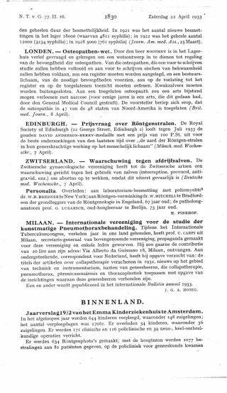 Eerste pagina van het artikel zoals het is gepubliceerd in het tijdschrift