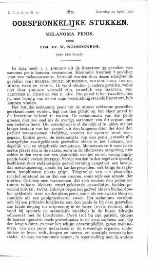 Eerste pagina van het artikel zoals het is gepubliceerd in het tijdschrift