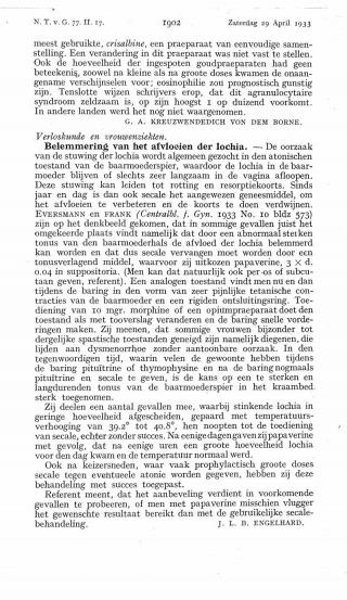 Eerste pagina van het artikel zoals het is gepubliceerd in het tijdschrift