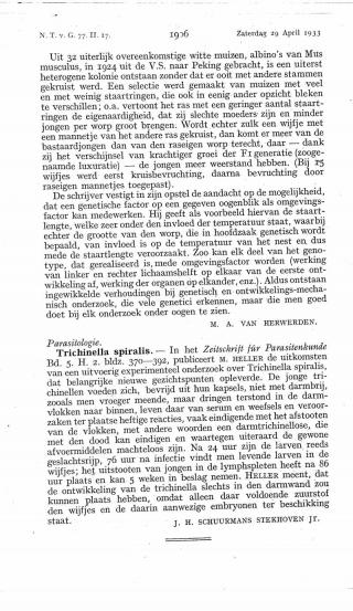 Eerste pagina van het artikel zoals het is gepubliceerd in het tijdschrift