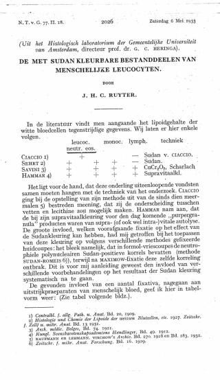 Eerste pagina van het artikel zoals het is gepubliceerd in het tijdschrift