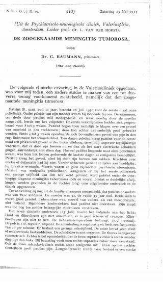 Eerste pagina van het artikel zoals het is gepubliceerd in het tijdschrift