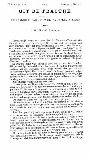 Eerste pagina van het artikel zoals het is gepubliceerd in het tijdschrift