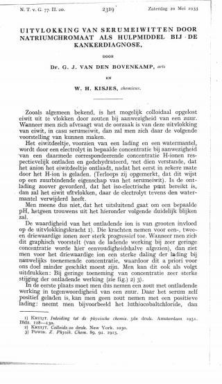 Eerste pagina van het artikel zoals het is gepubliceerd in het tijdschrift