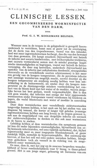 Eerste pagina van het artikel zoals het is gepubliceerd in het tijdschrift