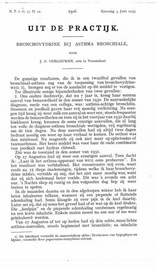 Eerste pagina van het artikel zoals het is gepubliceerd in het tijdschrift