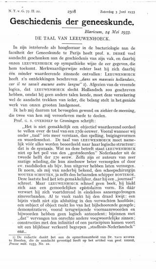 Eerste pagina van het artikel zoals het is gepubliceerd in het tijdschrift