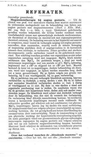 Eerste pagina van het artikel zoals het is gepubliceerd in het tijdschrift