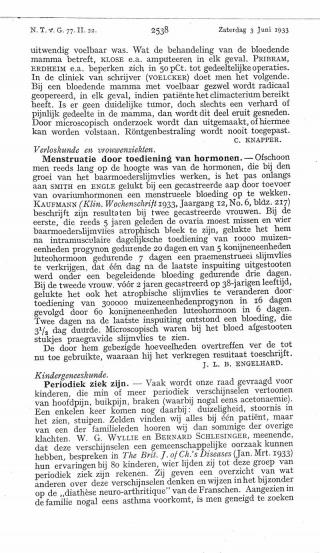 Eerste pagina van het artikel zoals het is gepubliceerd in het tijdschrift