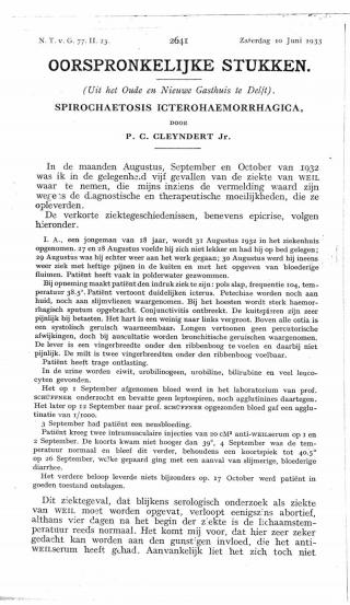 Eerste pagina van het artikel zoals het is gepubliceerd in het tijdschrift