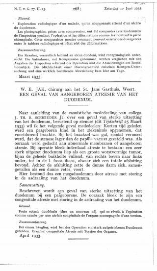 Eerste pagina van het artikel zoals het is gepubliceerd in het tijdschrift