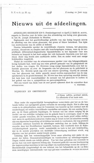 Eerste pagina van het artikel zoals het is gepubliceerd in het tijdschrift