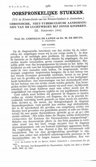 Eerste pagina van het artikel zoals het is gepubliceerd in het tijdschrift