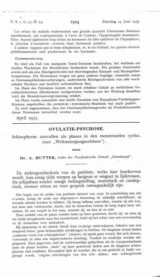 Eerste pagina van het artikel zoals het is gepubliceerd in het tijdschrift