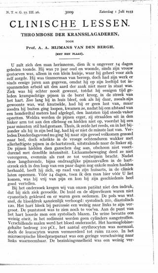 Eerste pagina van het artikel zoals het is gepubliceerd in het tijdschrift
