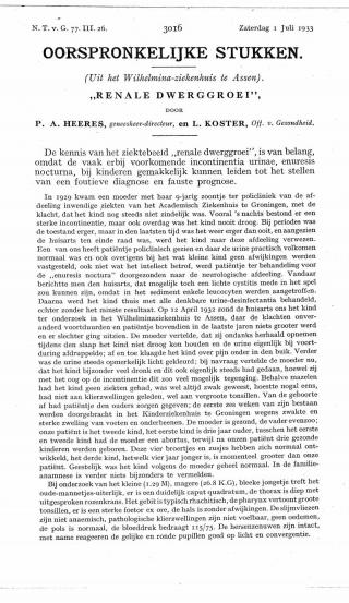 Eerste pagina van het artikel zoals het is gepubliceerd in het tijdschrift