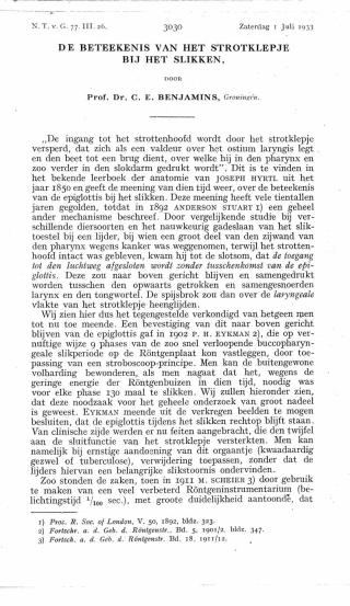 Eerste pagina van het artikel zoals het is gepubliceerd in het tijdschrift