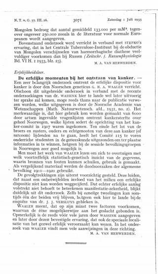 Eerste pagina van het artikel zoals het is gepubliceerd in het tijdschrift